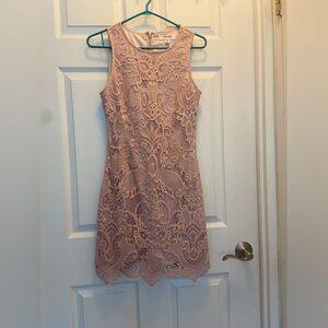 Evernew light pink lacey dress, size 4
